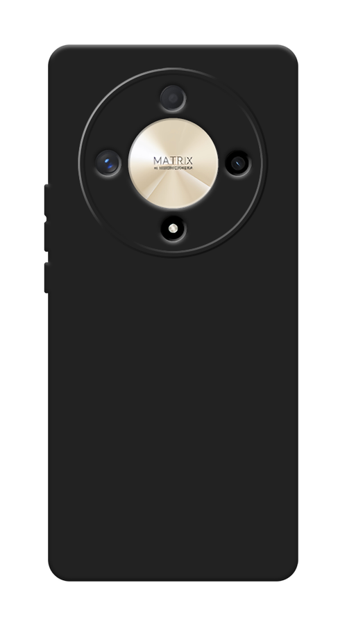 Матовый силиконовый чехол на Honor X9B / Хонор X9B с защитой камеры, черный
