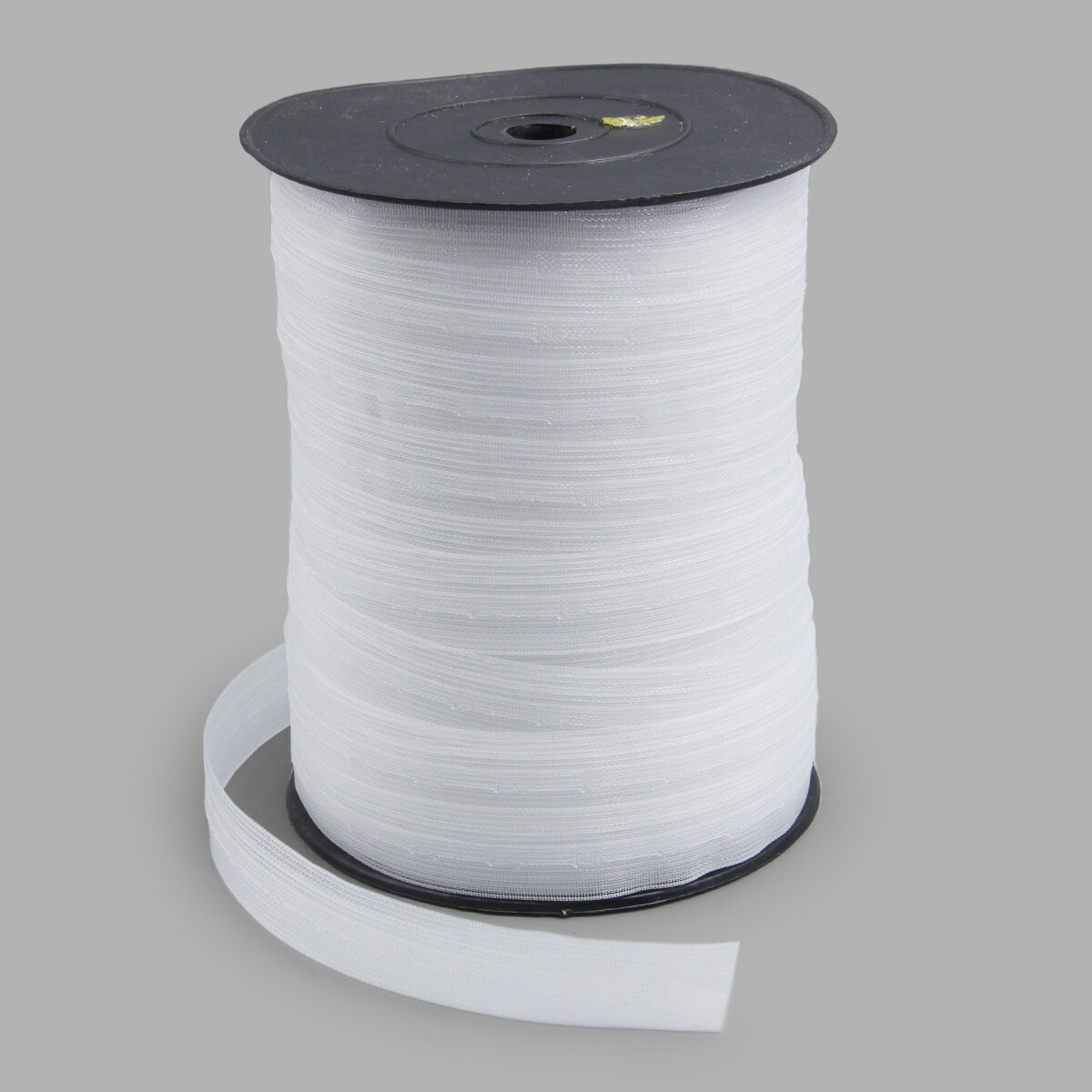 Шторная лента с петлями для крючков 18см*100м с продольным карманом 1 ряд петель прозрачная Протос