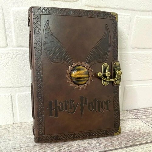 Блокнот Гарри Поттер кожаный ручка в виде волшебной палочки harry potter