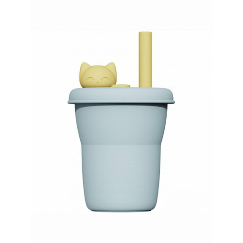 фото Силиконовый стакан jordan judy silicone сup kitten 480 ml blue (kt054) jordan&judy
