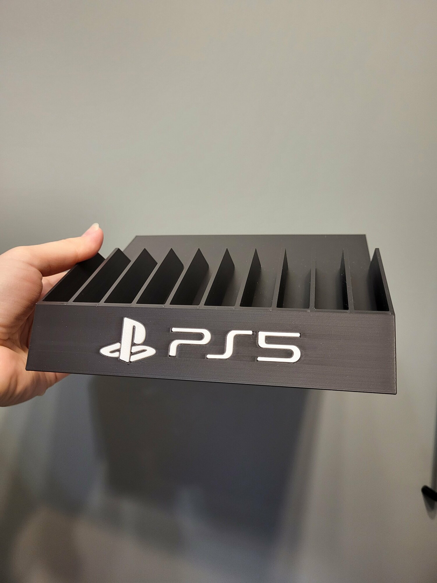 Подставка для Playstation PS5 черная открытая на 10 игр — фото 1
