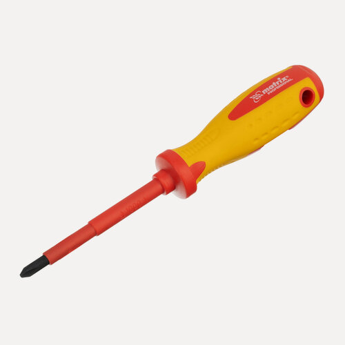 Изображение товара Отвертка Matrix Insulated PH2 x 100 мм, CrMo, до 1000 В, двухкомп. рукоятка 12928