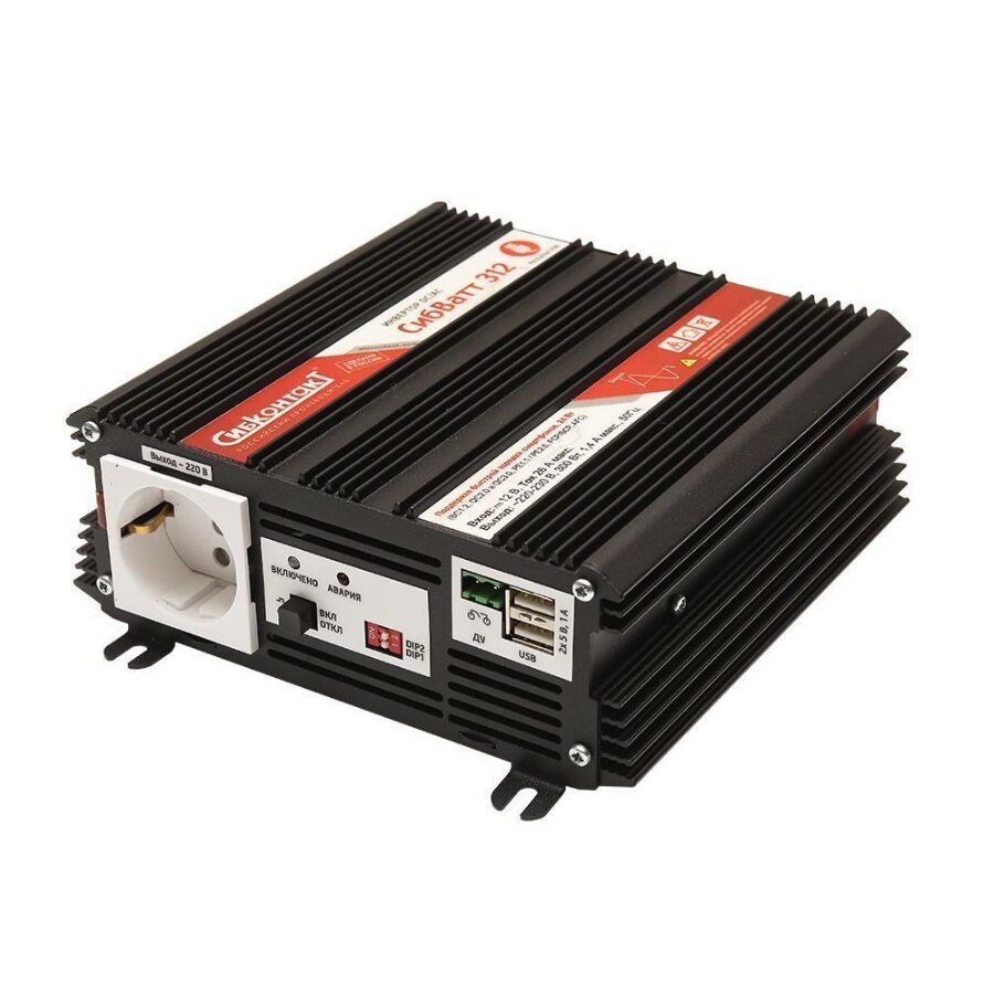 Преобразователь напряжения СибВатт 312, инвертор DC/AC 12В/220В, 300Вт