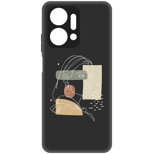Чехол-накладка Krutoff Soft Case Уверенность для Honor X7a Plus черный чехол накладка krutoff soft case уверенность для iphone 15 plus черный