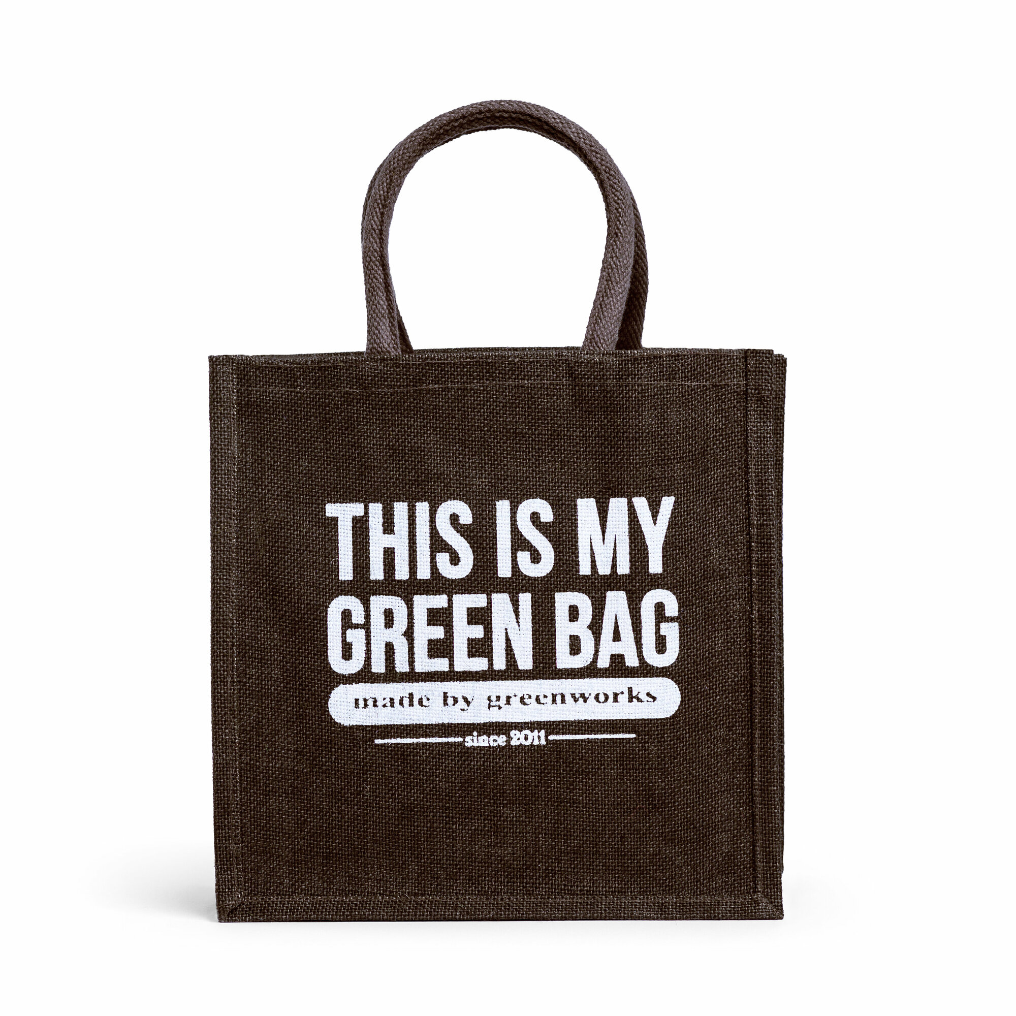 Сумка шоппер  Джутовая сумка "This is my green bag", сумка шоппер,сумка для покупок, коричневый