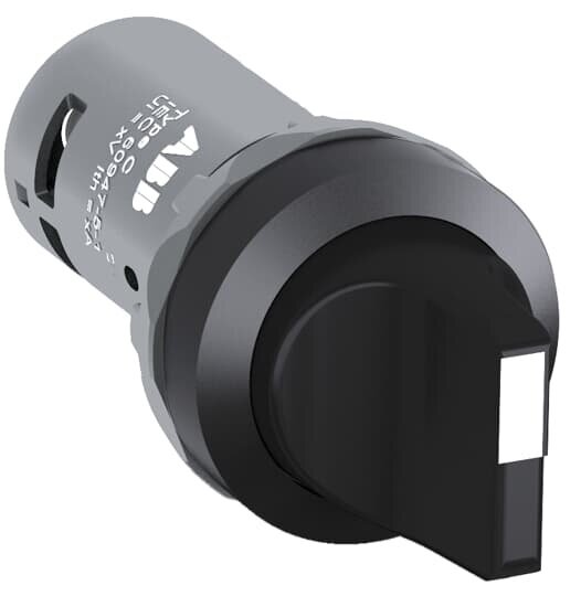 фото Переключатель C2SS1-10B-10, 2-х позиционный, черный, 1NO (0-45), с фиксацией, IP66, пластик, 22mm, 1SFA619200R1016