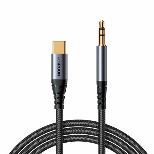 Кабель Aux - Type-C 1,2м плетеный черный кабель joyroom type c to 3 5mm hi fi audio cable 1m черный sy a03