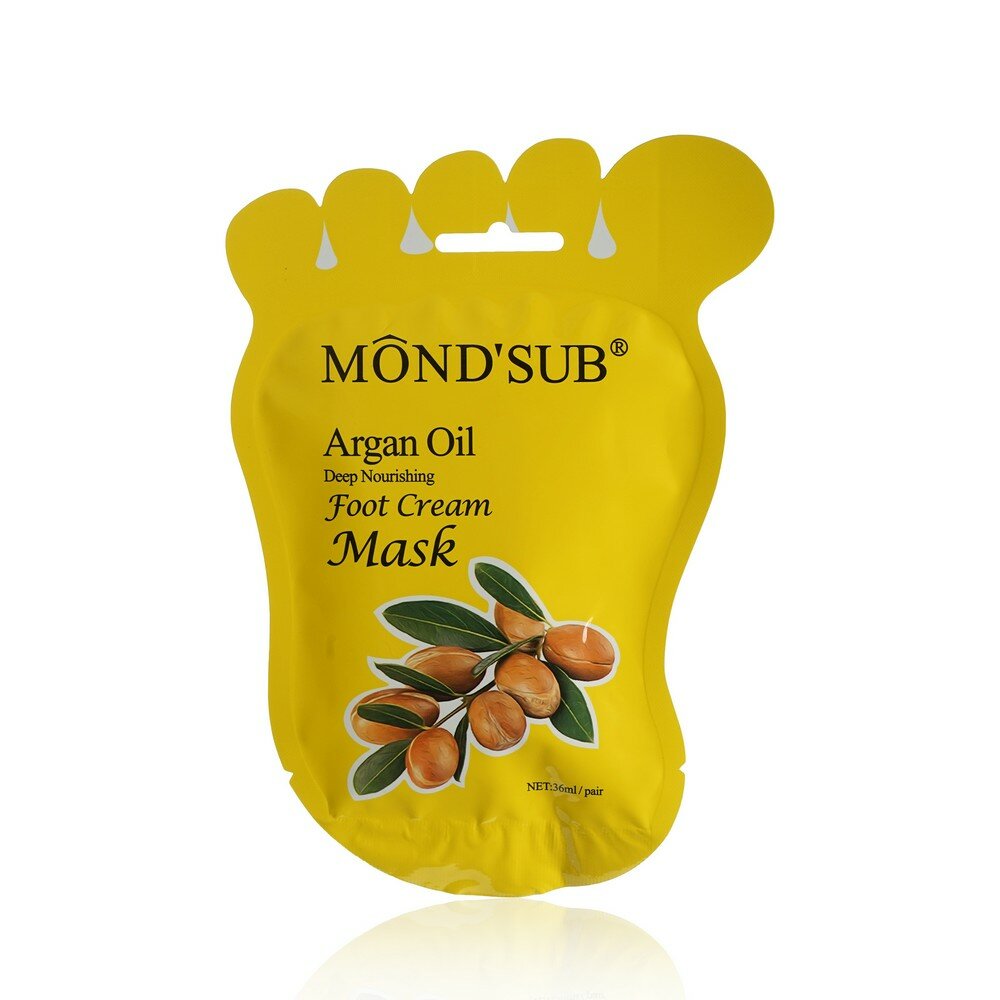 Питательная маска  носочки для ног MondSub Foot Cream Mask с маслом арганы 36мл