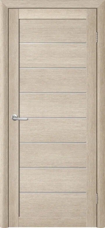 Межкомнатная дверь (дверное полотно) Albero Тренд Т-1 ЕсоТех / Акация кремовая / Стекло мателюкс 60х200