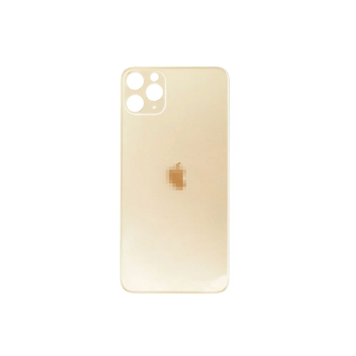 Задняя крышка для iPhone 11 Pro Max Золото (стекло, широкий вырез под камеру, логотип)