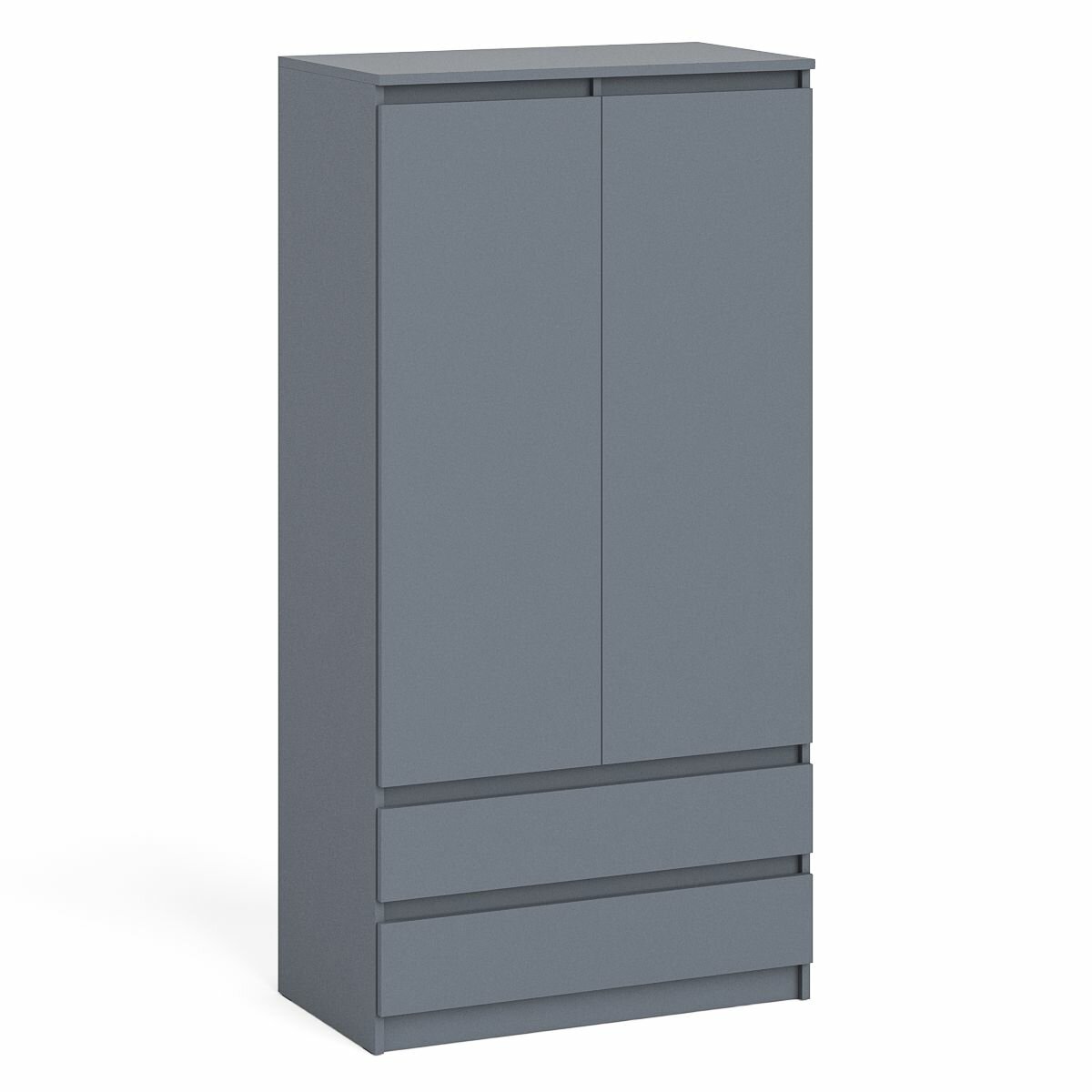 Шкаф-комод два ящика и две дверки Мори МШ900.1 цвет графит, ШхГхВ 90,4х50,4х179,6 см
