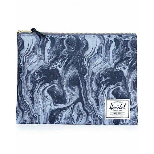 фото Сумка клатч herschel, фактура тиснение, черный, белый