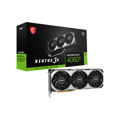 Видеокарта GeForce RTX 4060Ti 8Gb MSI Ventus 3X E 8G OC 7098500₽