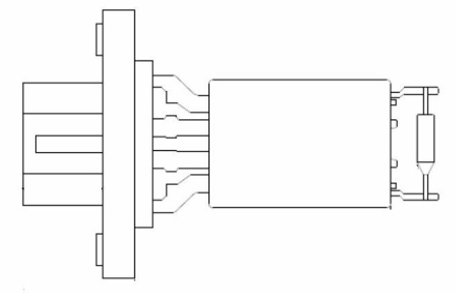 Резистор вентилятора отопителя Ford Focus II (05-)/Mondeo IV (07-) (LUZAR)