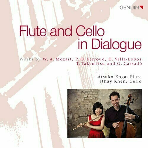 AUDIO CD Flute and Cello Recital: Koga, Atsuko / Khen, Ithay - MOZART, W.A. / FERROUD, P.-O. / VILLA-LOBOS, H. / TAKEMITSU, Toru (Flute and Cello in Dialogue). 1 CD