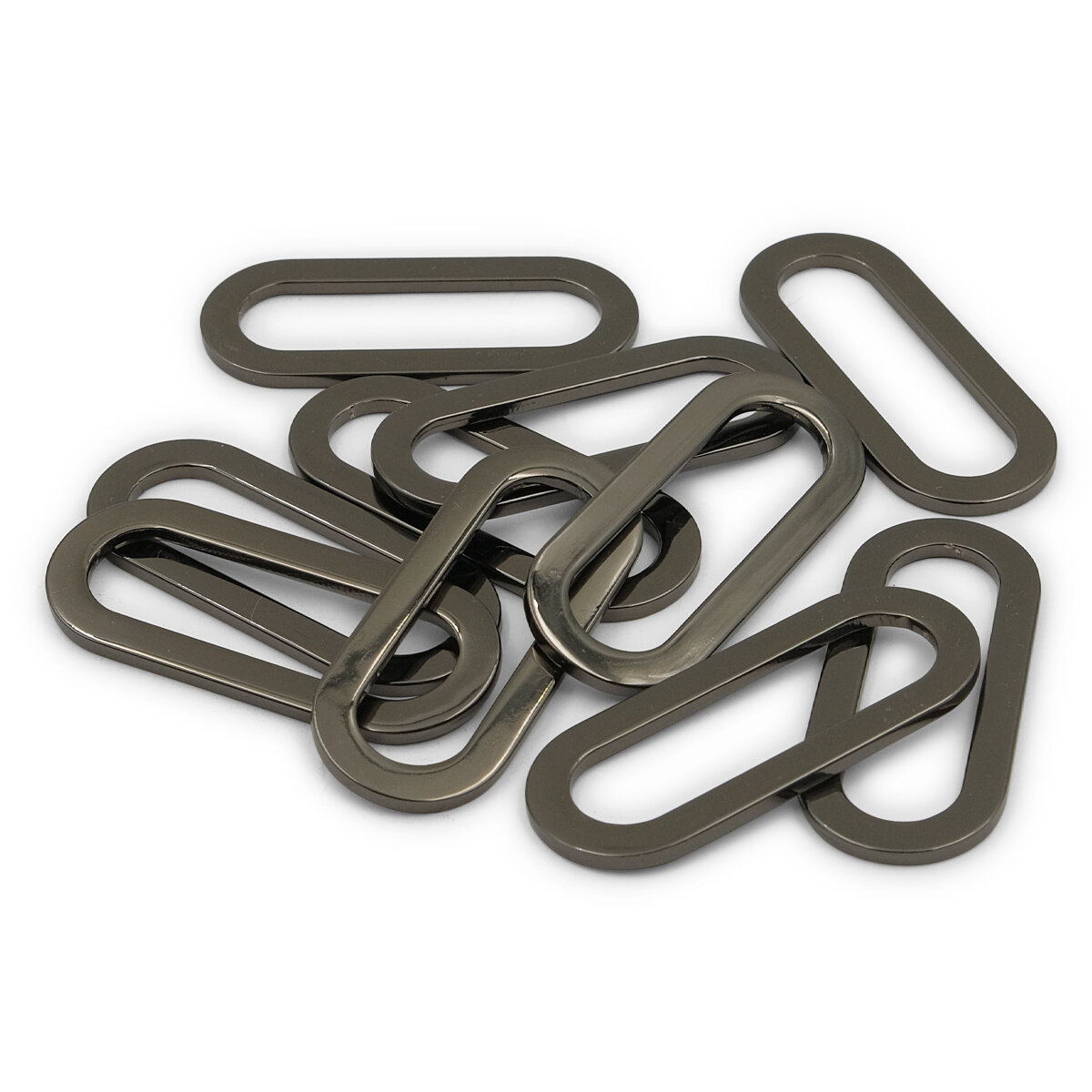 Фурнитура для сумок, рамка 4 см, металлическая, цвет черный никель, 10 штук, ГНУ13818, Айрис