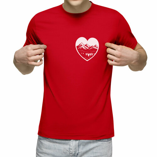 Футболка Us Basic, размер L, красный мужская футболка ромашки в форме сердца s желтый