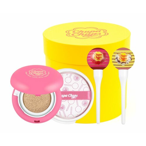 CHUPA CHUPS Подарочный набор косметики для лица и губ Bright Mood (4 элемента) nugg lip crush vanilla lip scrub 0 24 oz 7 g