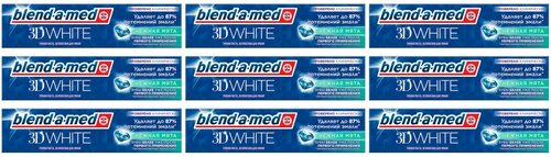 Blend-a-med Зубная паста, 3D White Нежная мята 75 мл, 9 шт