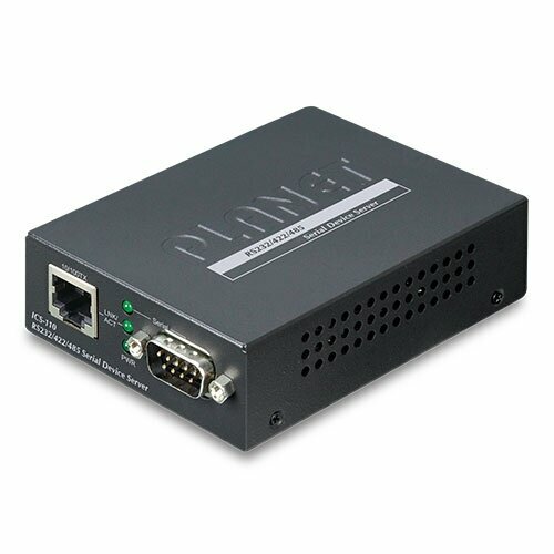 Конвертер PLANET ICS-110 1-Port RS232/422/485 Serial Device Server (1-Port 10/100BASE-TX, -10 to 60 C, Web, Telnet and SNMP management)