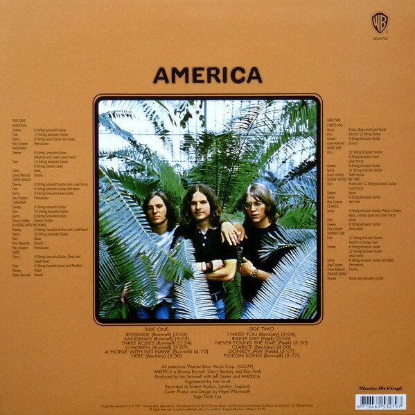 America: America (LP) Виниловая пластинка MUSIC ON VINYL - фото №3