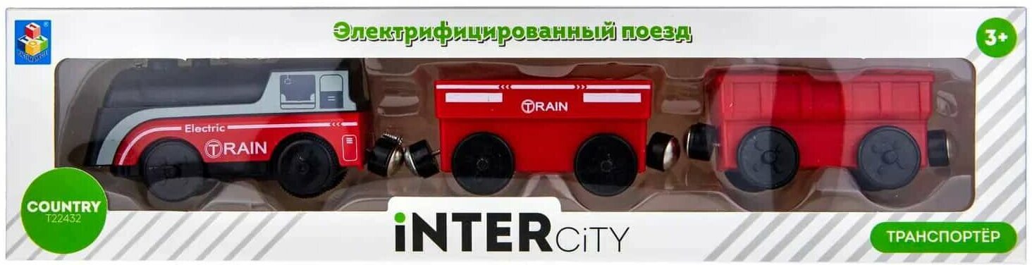 1TOY InterCity Country электропоезд "Транспортёр", 3 вагона, - фото №5