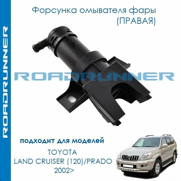 Форсунка омывателя фары правая для TOYOTA LAND CRUISER (120)/PRADO 2002>