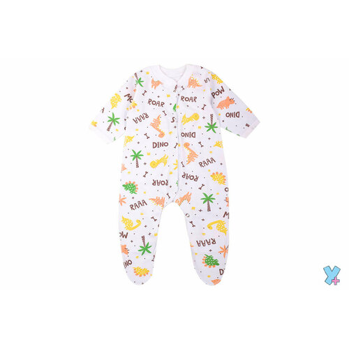 фото Комбинезон у+, закрытая стопа, размер 44/68, белый