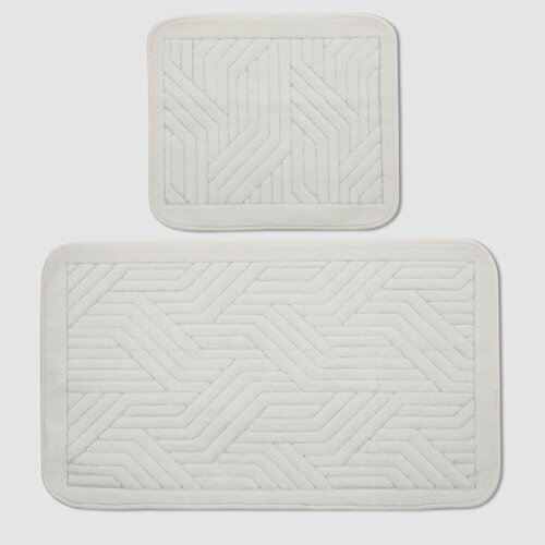 Коврик для ванны набор Retro textil Braid кремовый 2 шт 6196₽
