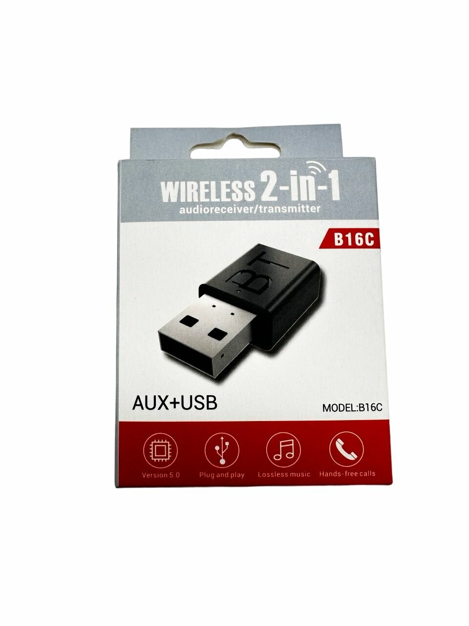 Универсальный USB Bluetooth ресивер, адаптер с разъемом AUX для аудио-систем 3.5 мм