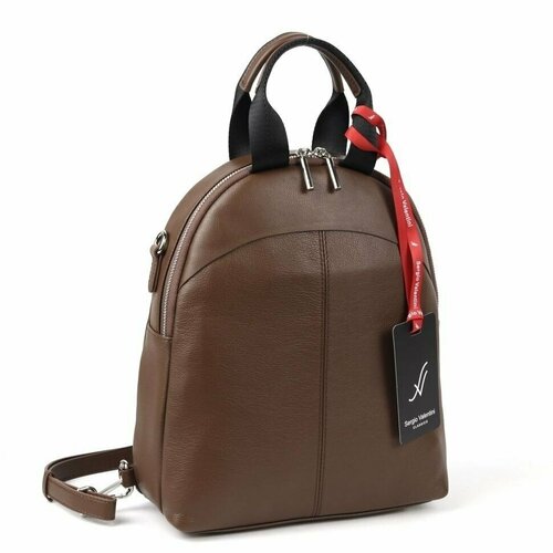 фото Рюкзак sergio valentini sv-sz752/a марун, фактура гладкая, коричневый