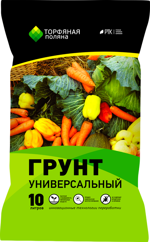 Грунт Универсальный "Торфяная поляна", 10 л — фото 11