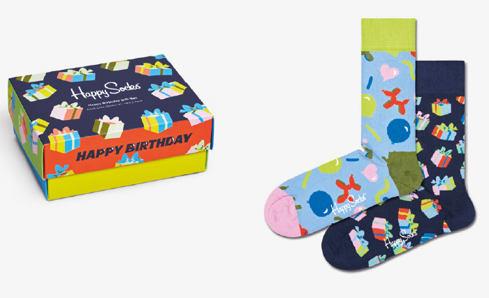 Носки Happy Socks Унисекс носки Happy socks 2-Pack Happy Birthday Socks Gift Set XBIR02 200 36-40