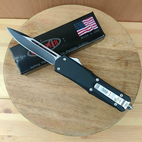 фото Автоматический нож микротек//сталь 440/длина лезвия 8.9 см/фронтальный taiwan