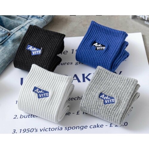 фото Носки , 4 пары, размер 23/27, белый, серый, синий, черный advice