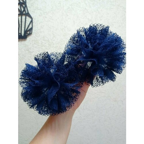 Банты для волос большие с кружевом