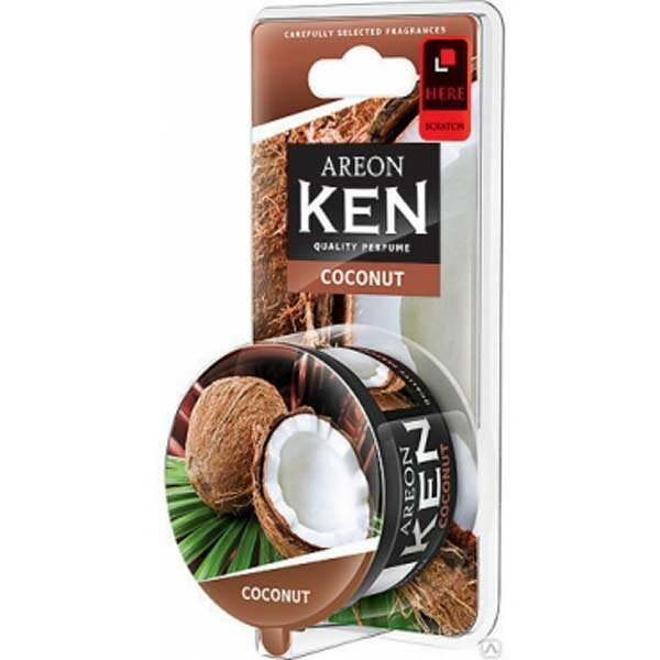 Ароматизатор на панель AREON KEN BLISTER Coconut Кокос