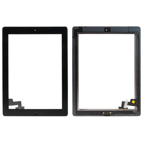 Тачскрин для iPad 2 Черный (сенсорное стекло) в сборе, кнопка, клейкая лента клейкая лента фиксации тачскрина ipad 2 3 4 aasp