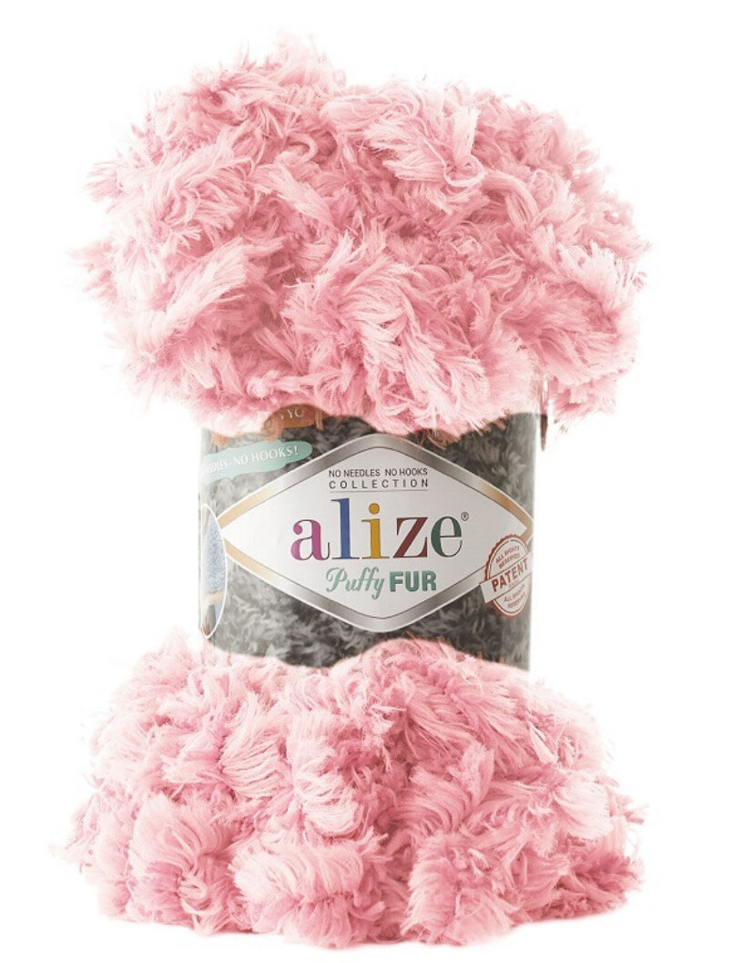 Пряжа Alize Puffy Fur 6102 светло-розовый