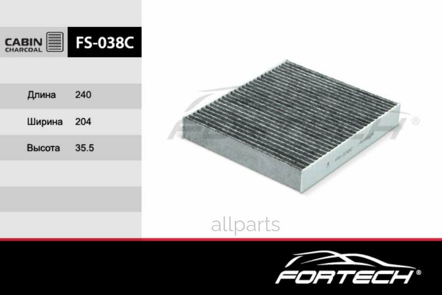 FORTECH 'FS038C Фильтр кондиционера CRUZE (угольный)
