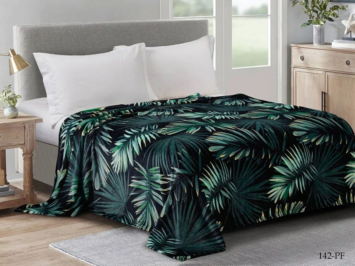 фото Плед Alice Textile "Листья" 150x200, велсофт 280 гр/м², рис. 142