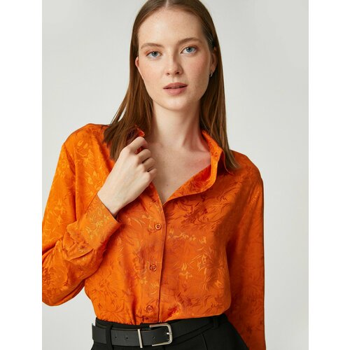 фото Рубашка koton, размер 40, оранжевый