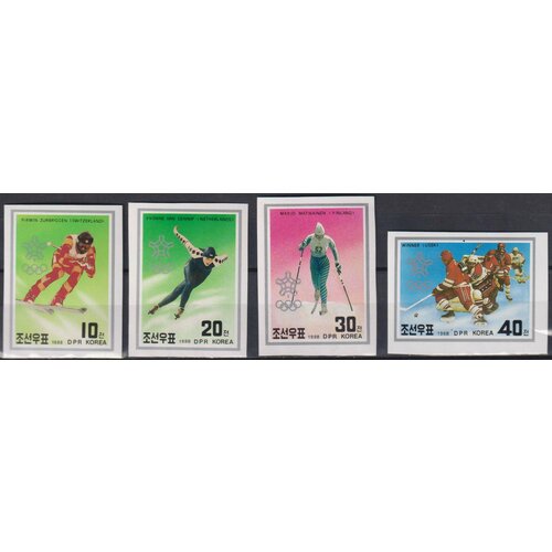 Почтовые марки Северная Корея 1988г. Победители зимних Олимпийских игр 1988 года - без перфорации Спорт, Зимние олимпийские игры, Без перфорации MNH