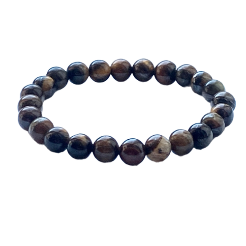 фото Браслет-нить, тигровый глаз, 1 шт., размер 19 см, размер l, черный my lollipop