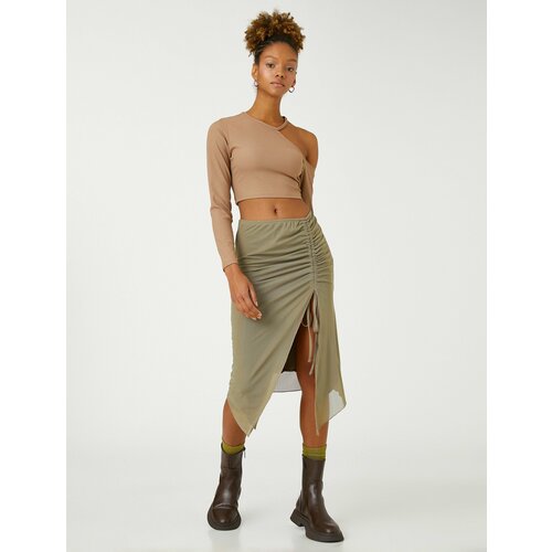 фото Юбка koton, размер l, хаки