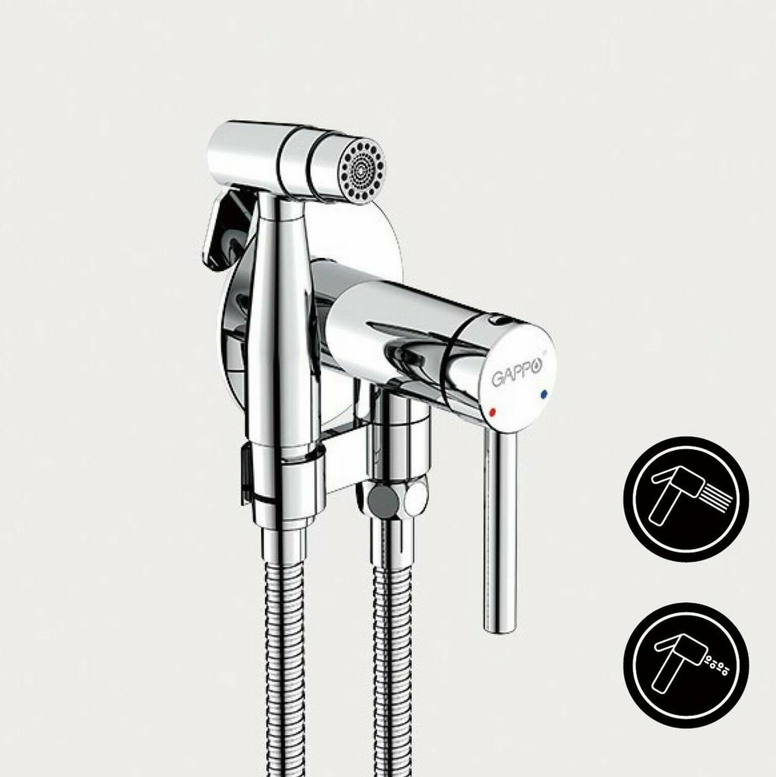 фото Гигиенический душ скрытого монтажа Gappo G7206 хром