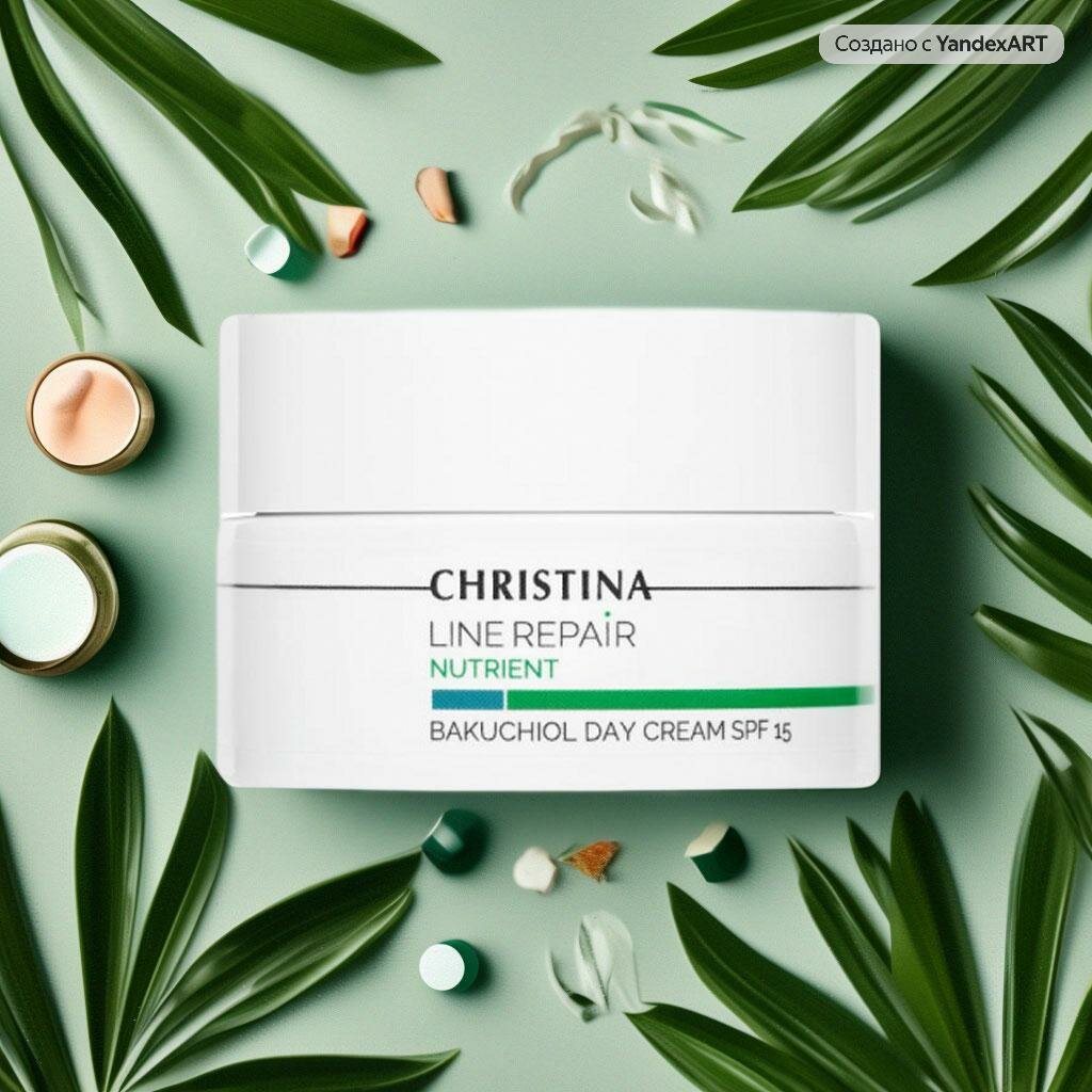 Christina – Дневной крем с бакучиолом SPF15 Line Repair Nutrient Bakuchiol Day Cream SPF15, 50 мл