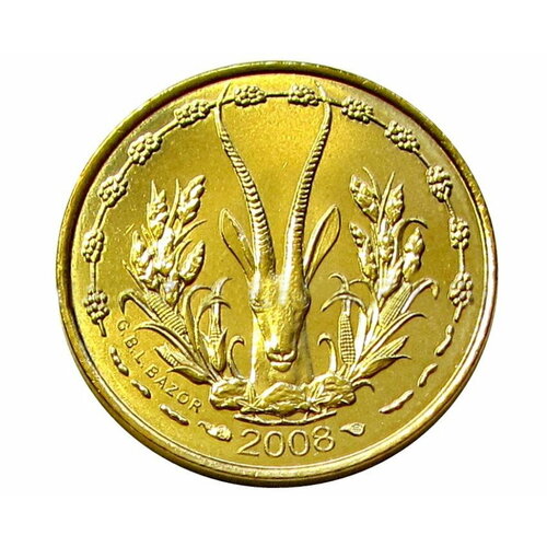 клуб нумизмат монета 500 франков руанды 2006 года серебро олимпиада 2008 5 франков 2008 Западная Африка UNC
