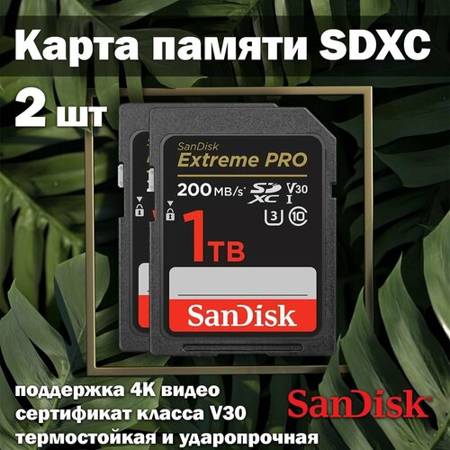 Карта памяти SanDisk Extreme PRO V30 SDXC 1TB 2 шт.