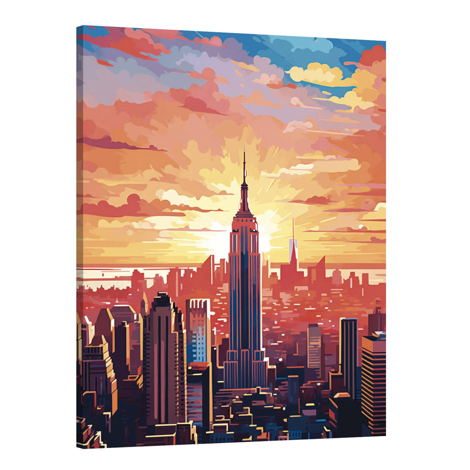 Интерьерная картина 50х70 "Закатная атмосфера"